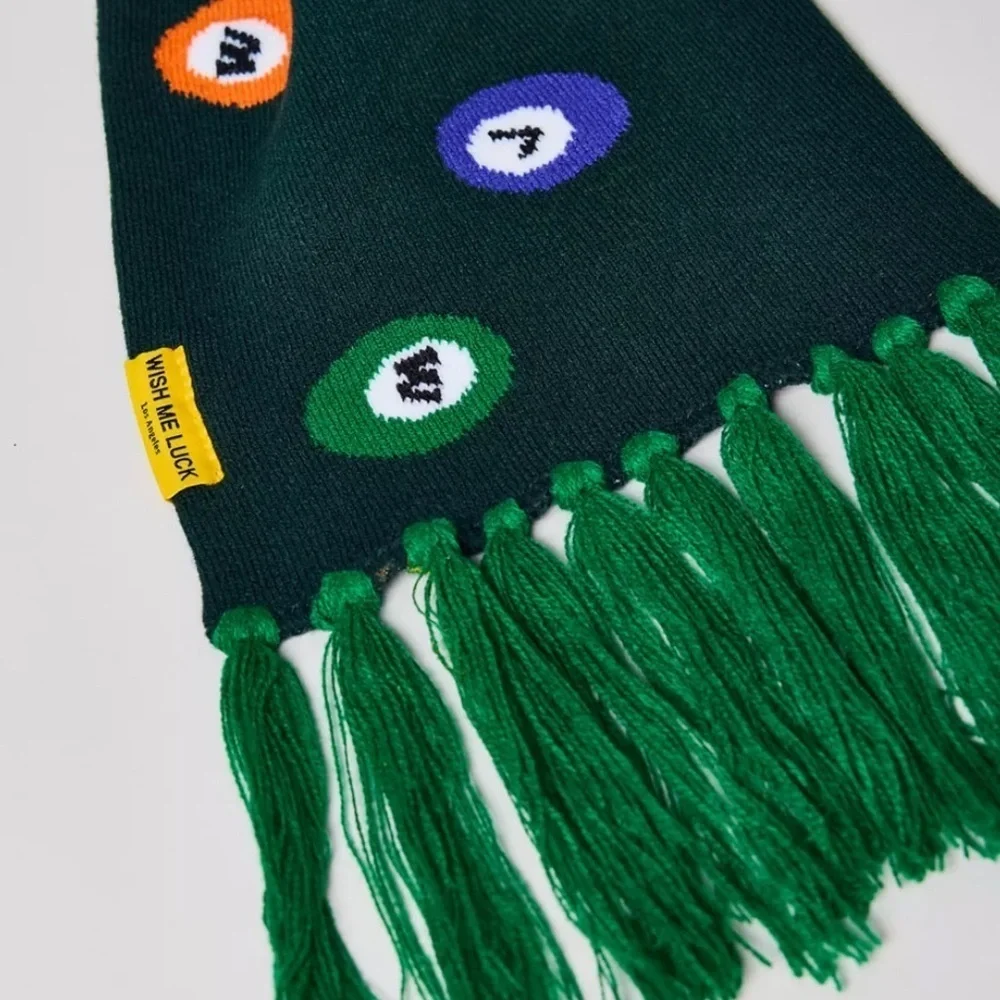 NWOT Urban Outfitters Wish Me Luck Billiard Ball Knit Scarf